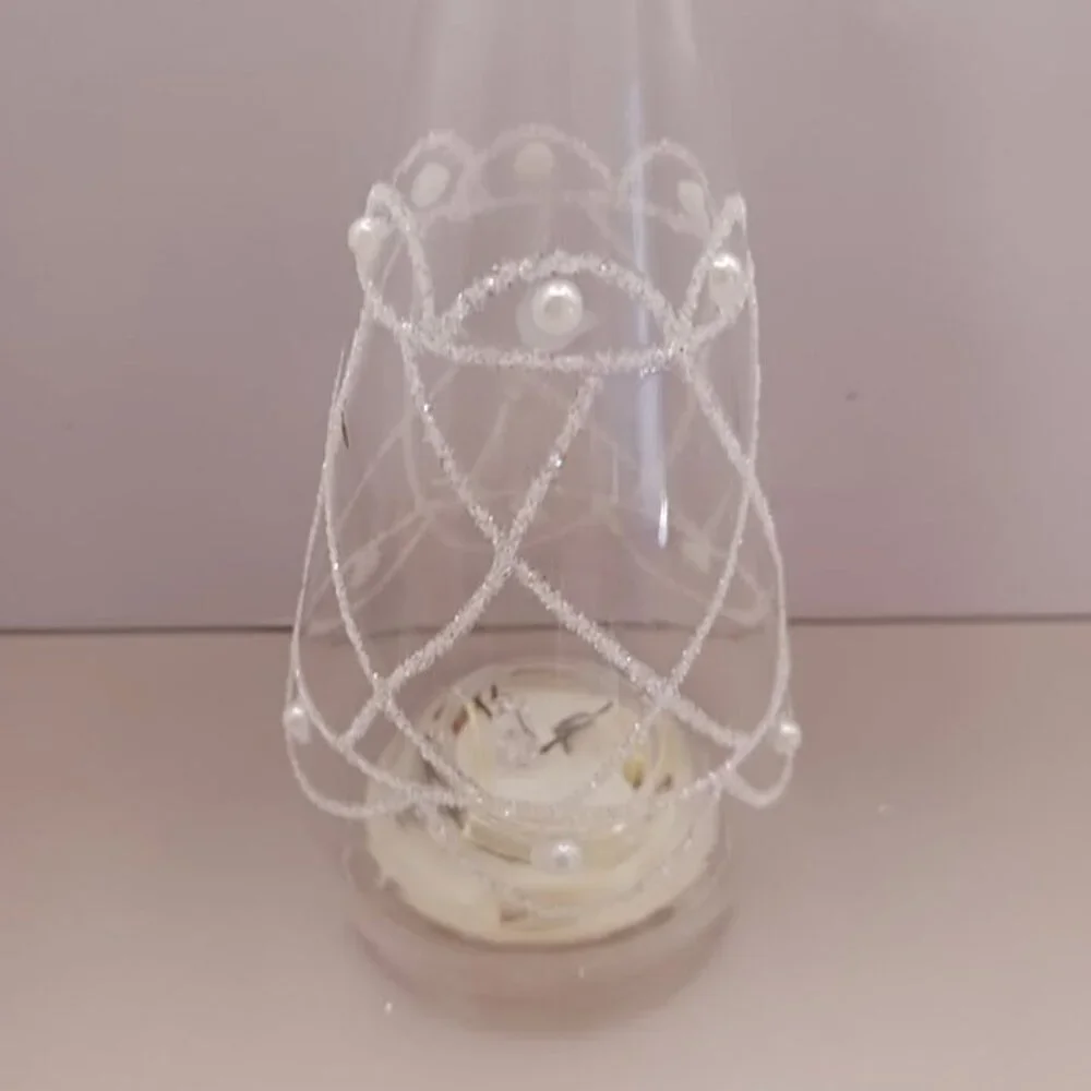 Angel light up  glass ornament glass with gold heart